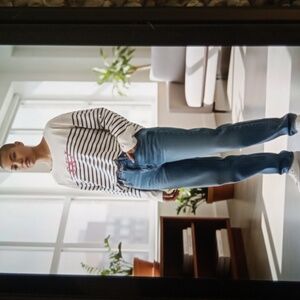 J. Crew Mariner Cloth Embroidered Long Sleeve Preppy Cotton Womens Large